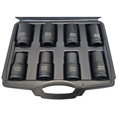 Galvučių rinkinys 6 kampų 3/4" 8vnt. (17-32mm) 2