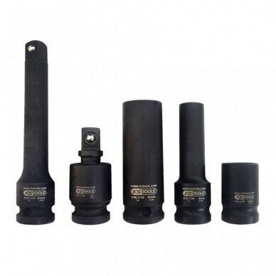 Smūginių ilgų ir trumpų galvučių rinkinys 1/2" 9-30mm 40vnt. 3 Smūginių ilgų ir trumpų galvučių rinkinys 1/2" 9-30mm 40vnt. 3