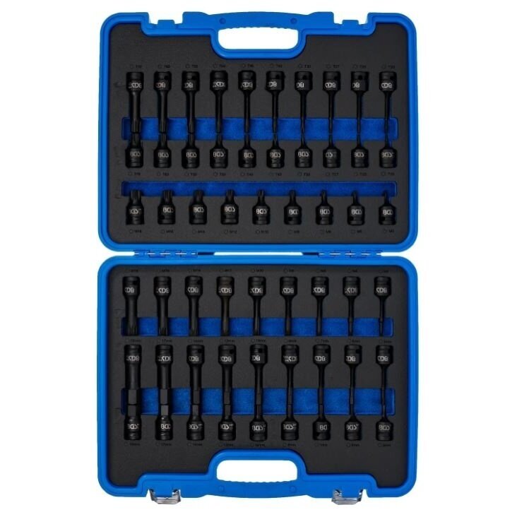Smūginių antgalių rinkinys torx/hex/spline 1/2" 56vnt. 7298 1