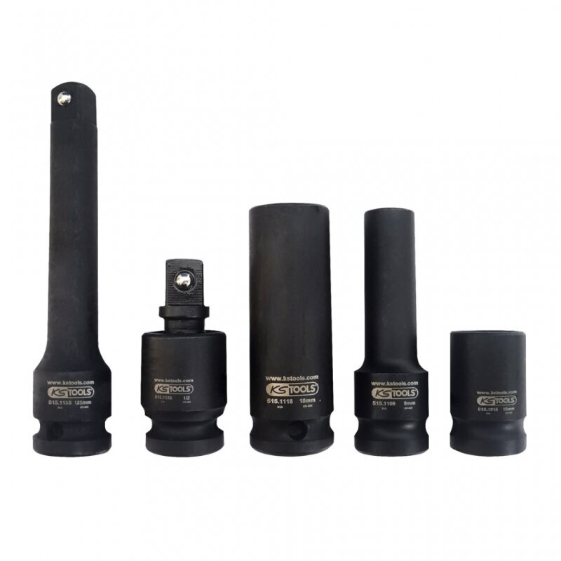 Smūginių ilgų ir trumpų galvučių rinkinys 1/2" 9-30mm 40vnt. 3 Smūginių ilgų ir trumpų galvučių rinkinys 1/2" 9-30mm 40vnt. 3