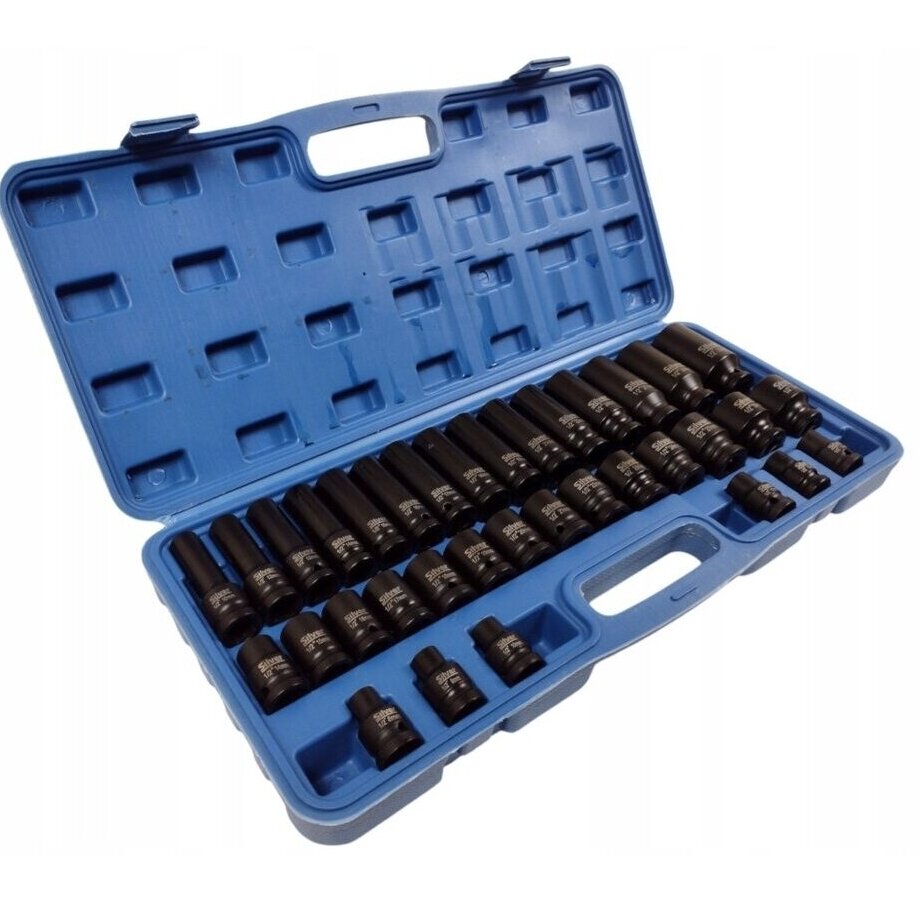 Smūginių ilgų ir trumpų galvučių rinkinys 1/2" 8-32mm 35vnt. S11663