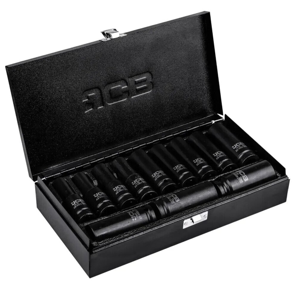 Smūginių ilgų galvučių rinkinys 1/2" 10-24mm 12vnt. Smūginių ilgų galvučių rinkinys 1/2" 10-24mm 12vnt.