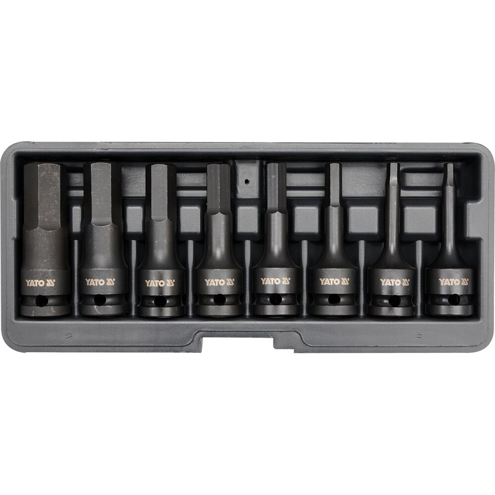 Smūginių antgalių rinkinys hex 1/2" 5-19mm 8vnt. Smūginių antgalių rinkinys hex 1/2" 5-19mm 8vnt.
