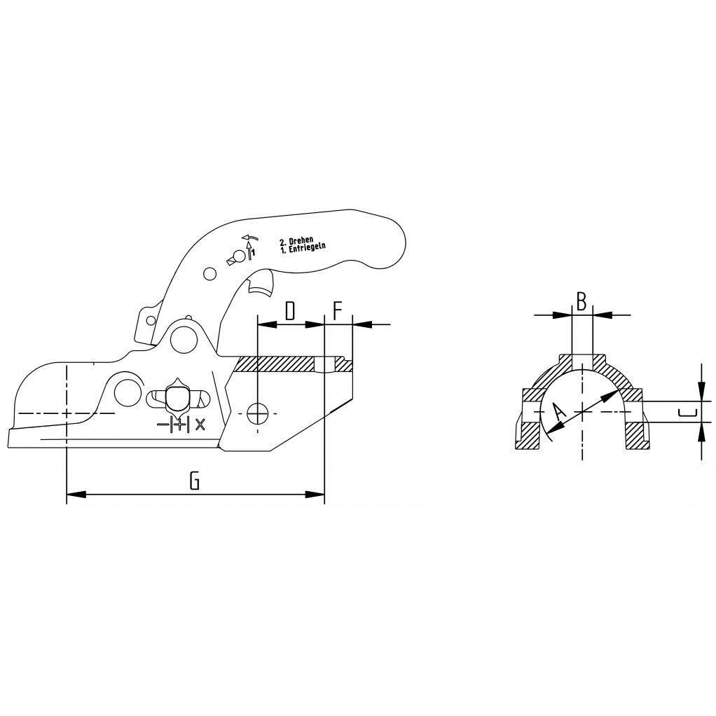 Spyna priekabai 2700kg apvali 50mm 1 Spyna priekabai 2700kg apvali 50mm 1