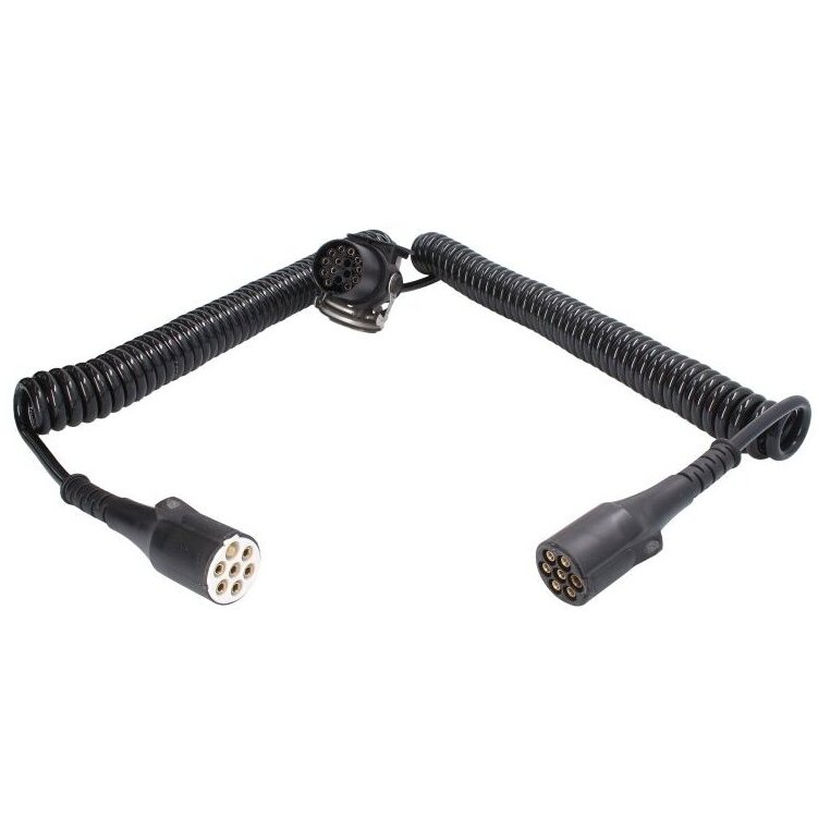Spiralinis kabelis su jungtimis ADR / S ir N 15pol./2x7pol. plastikinis