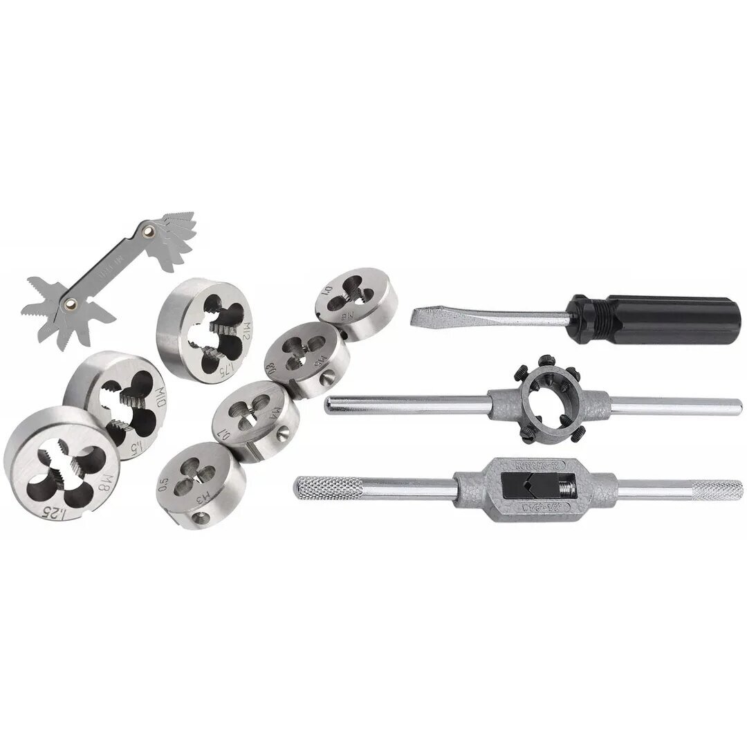 Sriegiklių/sriegpjovių rinkinys metrinis 32vnt. M3-M12 RF-M032-1 4