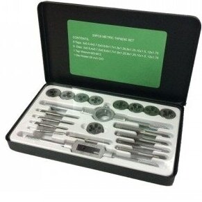 Sriegiklių/sriegpjovių rinkinys metrinis 20vnt. M3-M12 RF-M020-1 1 Sriegiklių/sriegpjovių rinkinys metrinis 20vnt. M3-M12 RF-M020-1 1