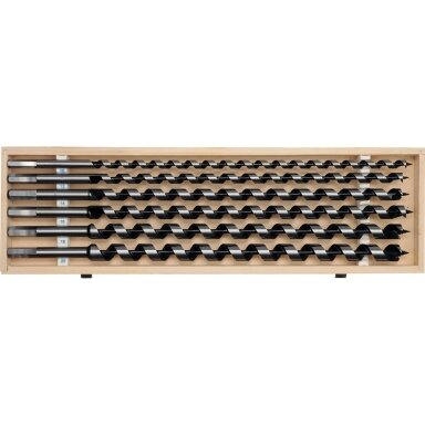 Sraigtinių grąžtų rinkinys medžiui 6vnt. 10-20mm 460mm Sraigtinių grąžtų rinkinys medžiui 6vnt. 10-20mm 460mm