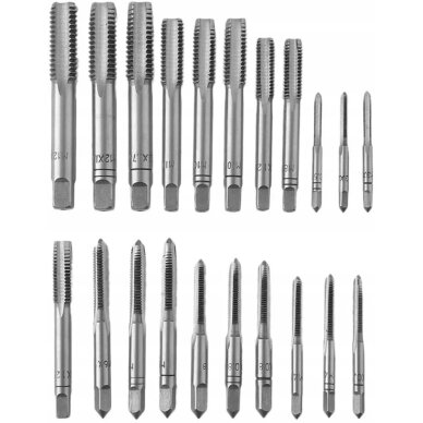 Sriegiklių/sriegpjovių rinkinys metrinis 32vnt. M3-M12 RF-M032-1 3