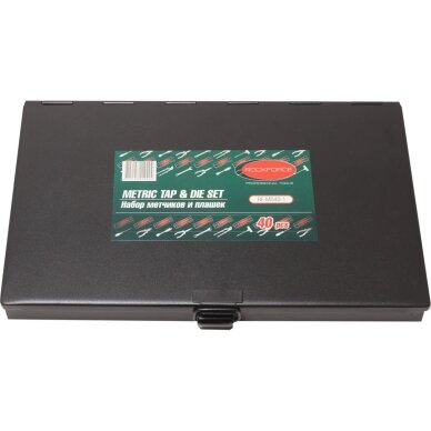 Sriegiklių/sriegpjovių rinkinys metrinis 40vnt. M3-M12 RF-M040-1 1