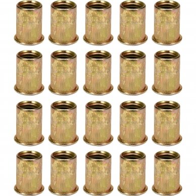 Srieginės kniedės plieninės M4-M12 20vnt. 1 Srieginės kniedės plieninės M4-M12 20vnt. 1