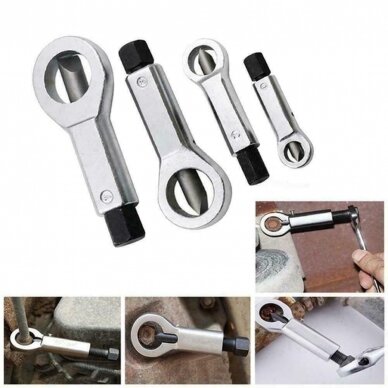 Veržlių nukandėjų rinkinys 9-27mm 4vnt. S10497 4 Veržlių nukandėjų rinkinys 9-27mm 4vnt. S10497 4