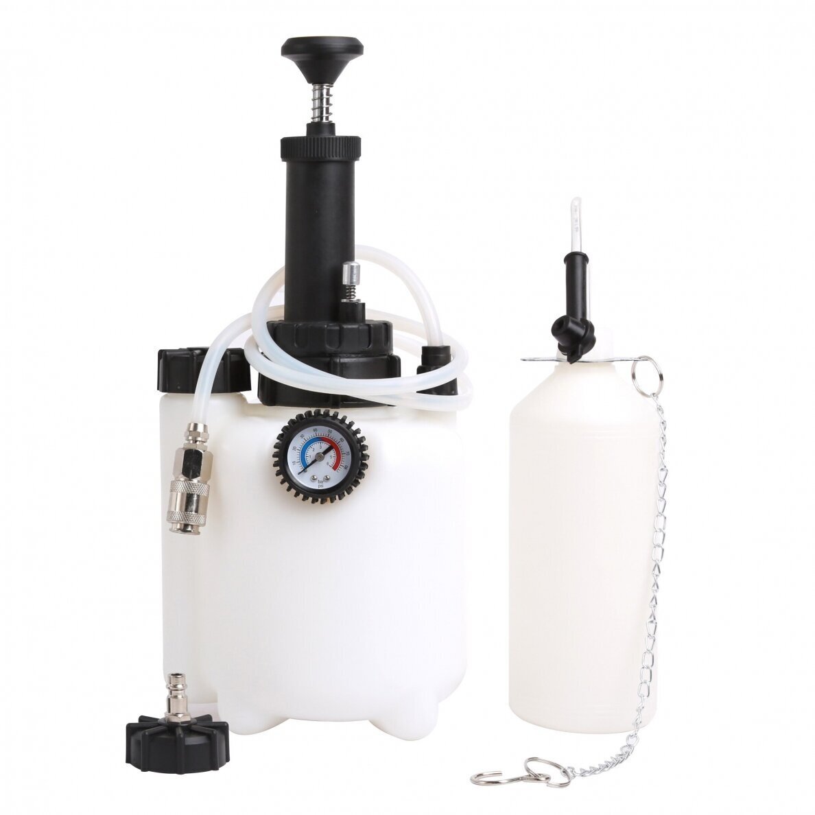 Stabdžių ir sankabos sistemos nuorinimo rinkinys su pompa 3.5l Stabdžių ir sankabos sistemos nuorinimo rinkinys su pompa 3.5l