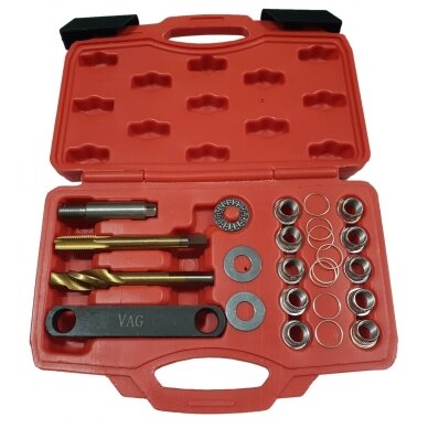 Stabdžių sriegio remonto rinkinys VAG M12x1.5 15vnt. H1077 Stabdžių sriegio remonto rinkinys VAG M12x1.5 15vnt. H1077