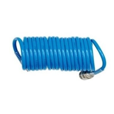 Suspausto oro žarna su jungtimis spiralinė L-10-15m 8mm 5mm Suspausto oro žarna su jungtimis spiralinė L-10-15m 8mm 5mm