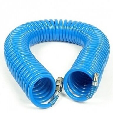 Suspausto oro žarna su jungtimis spiralinė L-5-20m 12mm 8mm Suspausto oro žarna su jungtimis spiralinė L-5-20m 12mm 8mm