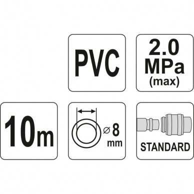 Suspausto oro žarna su jungtimis L-10-20m 14mm 8mm 2 Suspausto oro žarna su jungtimis L-10-20m 14mm 8mm 2