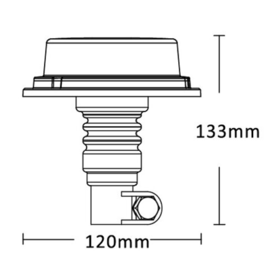Švyturėlis 18LED 12/24V SMD 2835 su lanksčiu stovu TT.832 3 Švyturėlis 18LED 12/24V SMD 2835 su lanksčiu stovu TT.832 3