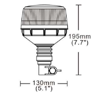 Švyturėlis LED 12/24V su stovu 24W R65 R10 1