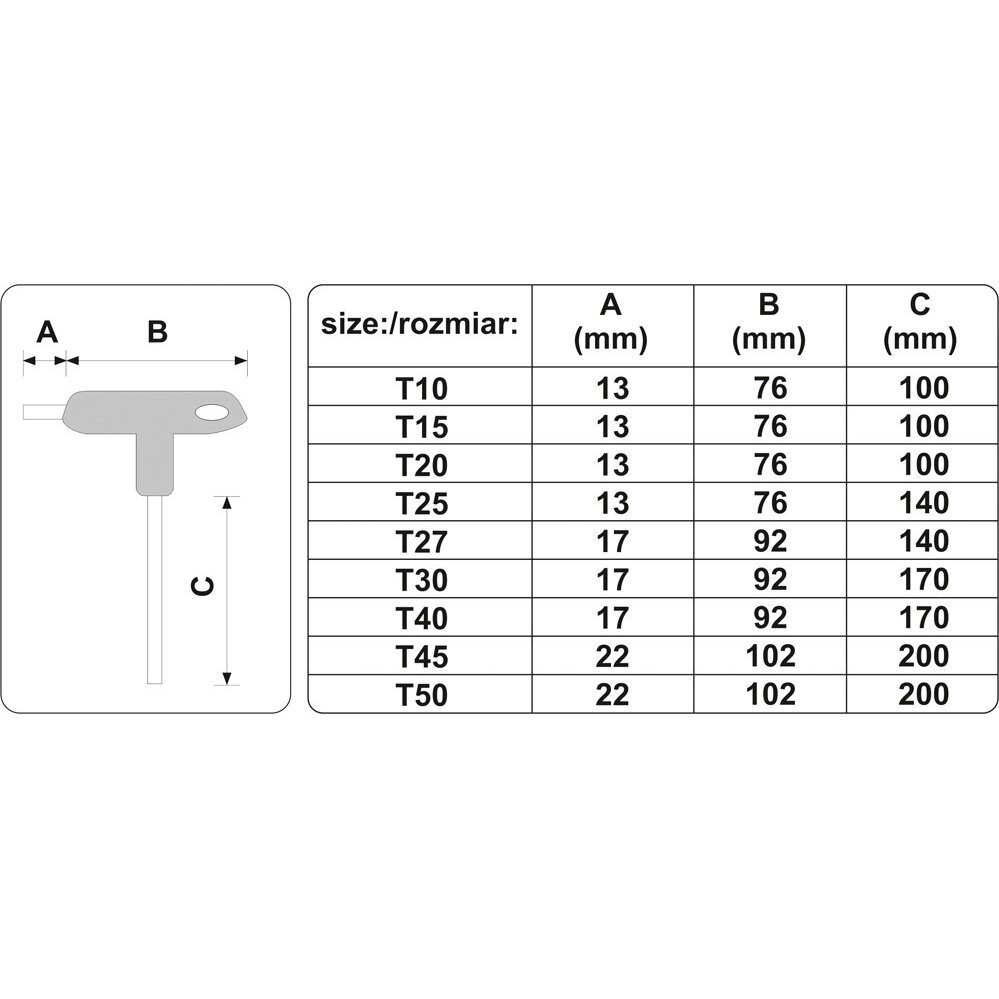 T-rankenėlių atsuktuvų rinkinys star su skyle 9vnt. (T10-T50) 2 T-rankenėlių atsuktuvų rinkinys star su skyle 9vnt. (T10-T50) 2