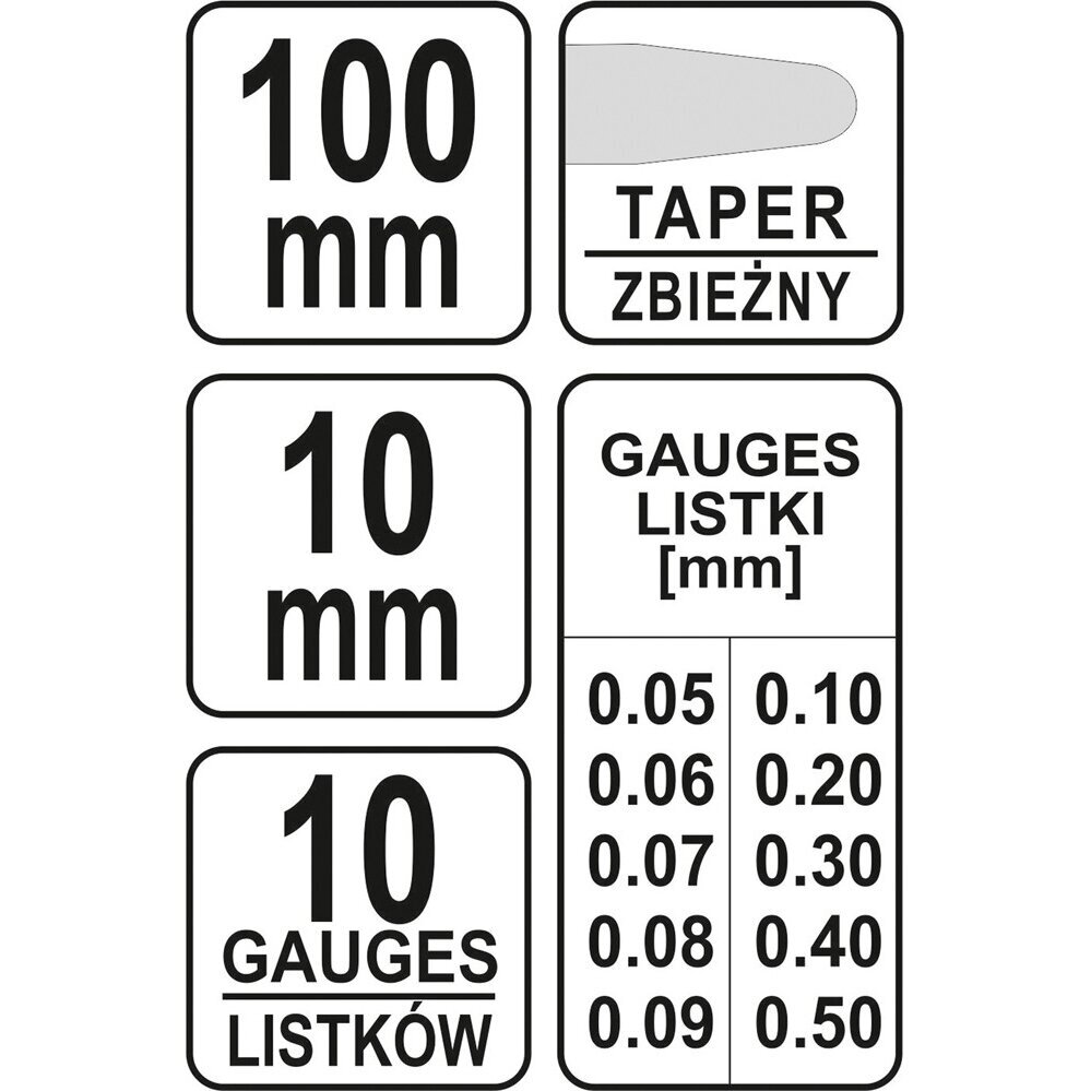 Tarpumačiai 0.05-0.5mm 17vnt. 1 Tarpumačiai 0.05-0.5mm 17vnt. 1