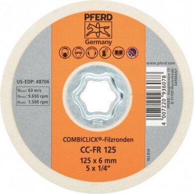 Tekstilinis poliravimo diskas 125mm CC-FR 1