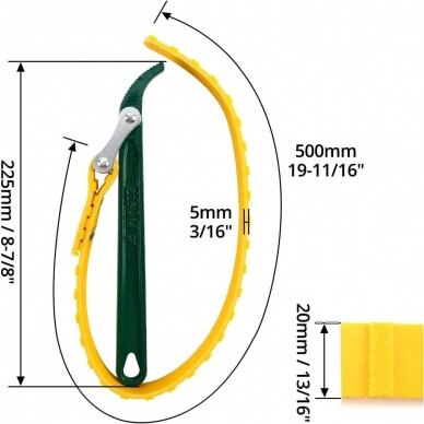Raktas tepalo filtrui su diržu 230mm 4 Raktas tepalo filtrui su diržu 230mm 4