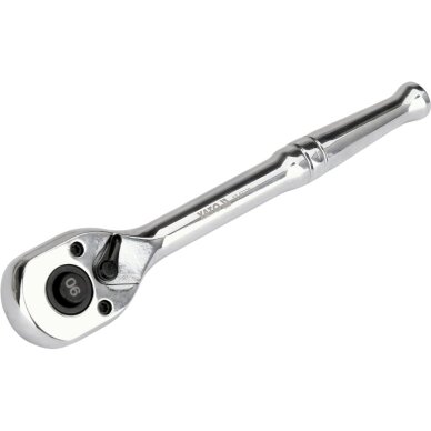 Terkšlė galvutėms chromuota 1/4" 90d. L-150mm YT-07220 Terkšlė galvutėms chromuota 1/4" 90d. L-150mm YT-07220