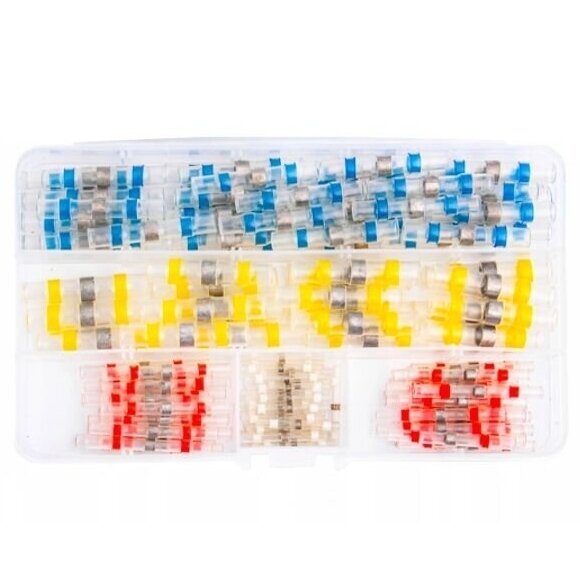 Termo gilzių/movų rinkinys su alavu 1.7-6mm 120vnt. Termo gilzių/movų rinkinys su alavu 1.7-6mm 120vnt.