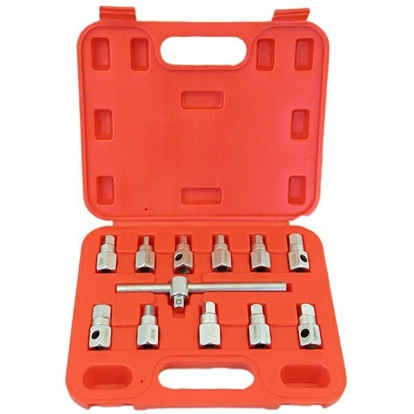 Tepalo kamštelių atsukimo galvučių rinkinys 1/2" 12vnt. S10483