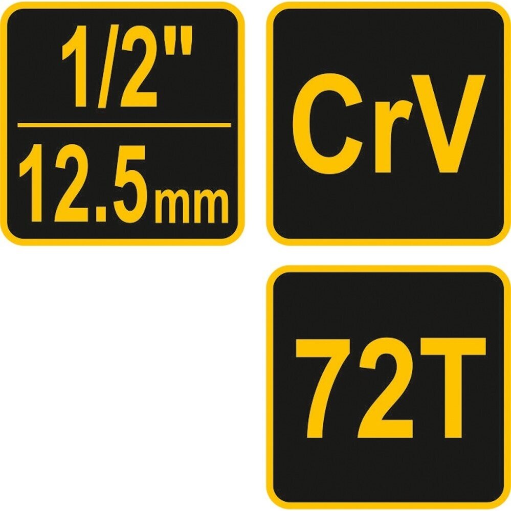 Terkšlė lenkta rankena 1/2" 72d. L-250mm 4 Terkšlė lenkta rankena 1/2" 72d. L-250mm 4