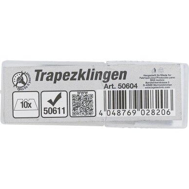 Geležtės peiliukams trapecinės 10vnt. 50604 2