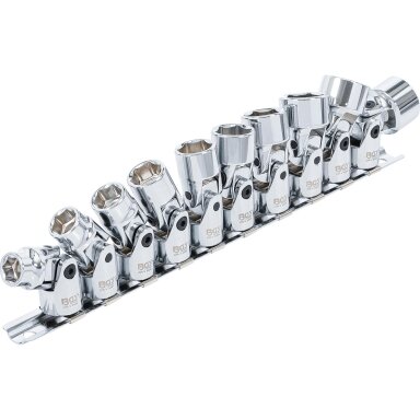 Galvučių rinkinys šarnyrinis šešiakampis 3/8" 10-19 mm 10vnt. 205