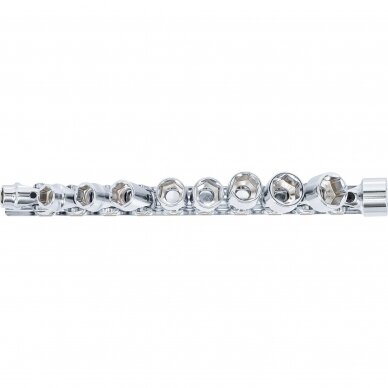 Galvučių rinkinys šarnyrinis šešiakampis 3/8" 10-19 mm 10vnt. 205 2