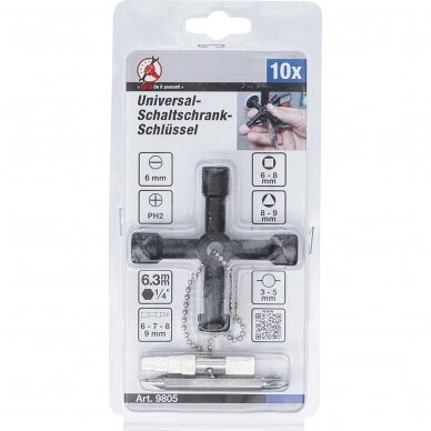 Universalus skydinės/komutatoriaus raktas 4 Universalus skydinės/komutatoriaus raktas 4