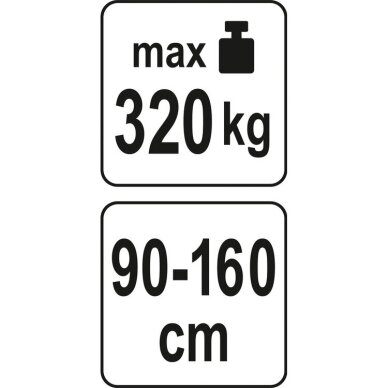 Laikiklis varikliui ant sparnų reguliuojamas, traversas 320kg 1600mm YT-55567 5