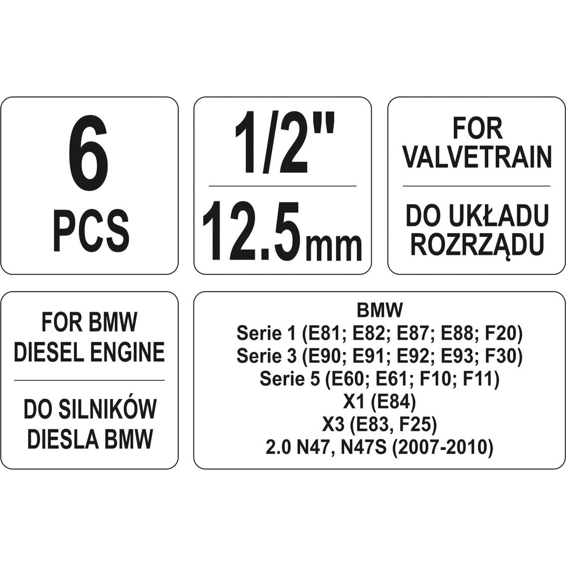 Variklio fiksavimo įrankių rinkinys BMW N47/N47S/N57 2 Variklio fiksavimo įrankių rinkinys BMW N47/N47S/N57 2