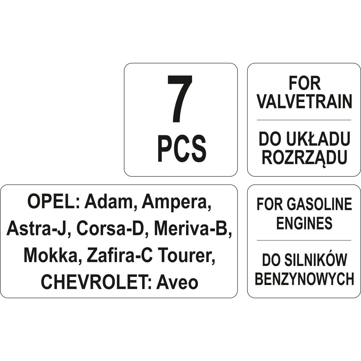 Variklio fiksavimo įrankių rinkinys Opel, Vauxhall, Chevrolet 1.0/1.2/1.4l 2 Variklio fiksavimo įrankių rinkinys Opel, Vauxhall, Chevrolet 1.0/1.2/1.4l 2