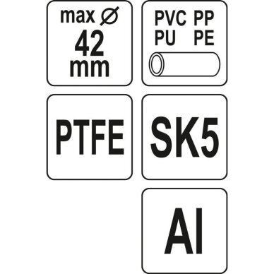 Replės plastiko vamzdžiams žarnoms PTFE 0-42mm YT-22271 4 Replės plastiko vamzdžiams žarnoms PTFE 0-42mm YT-22271 4