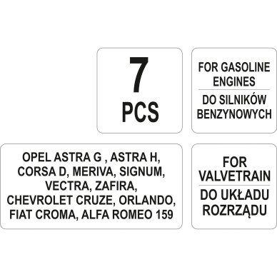 Variklio fiksavimo įrankių rinkinys Opel 1.4/1.8l 16V 3 Variklio fiksavimo įrankių rinkinys Opel 1.4/1.8l 16V 3