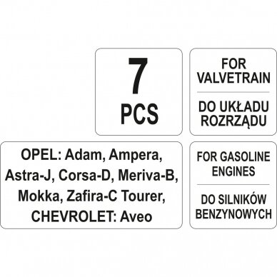 Variklio fiksavimo įrankių rinkinys Opel, Vauxhall, Chevrolet 1.0/1.2/1.4l 2 Variklio fiksavimo įrankių rinkinys Opel, Vauxhall, Chevrolet 1.0/1.2/1.4l 2