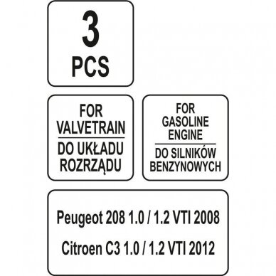 Variklio rakinimo įrankių rinkinys benzinas Peugeot, Citroen 1,0-1,2VTi 2