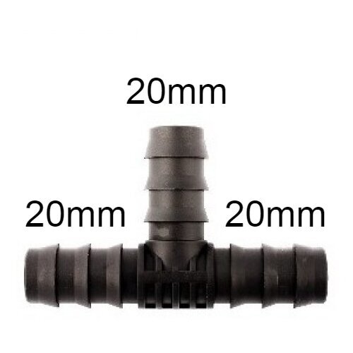 Vamzdelis plastikinis žarnos sujungimui trišakis 20mm Vamzdelis plastikinis žarnos sujungimui trišakis 20mm