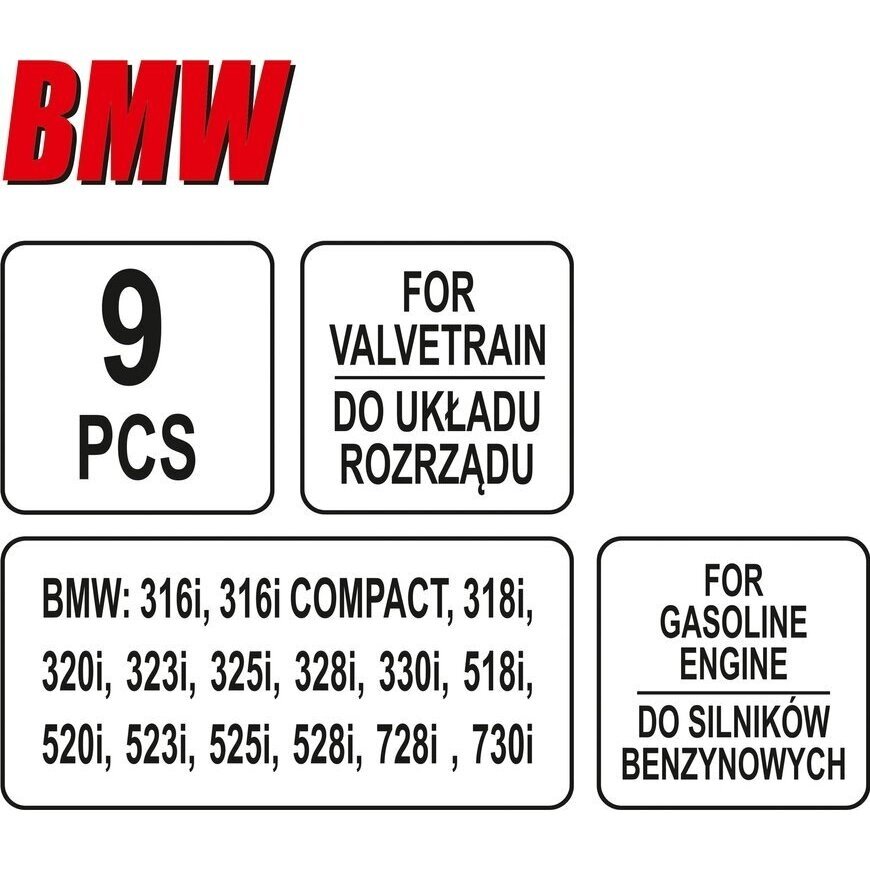 Variklio fiksavimo įrankių rinkinys BMW Double Vanos M52TU/M54/M56 2 Variklio fiksavimo įrankių rinkinys BMW Double Vanos M52TU/M54/M56 2