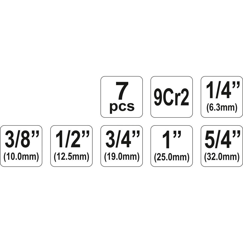 Vamzdinių sriegpjovių rinkinys su terkšle (1/4", 1", 1/2", 3/4", 3/8", 1-1/4") 6vnt. YT-2900 3 Vamzdinių sriegpjovių rinkinys su terkšle (1/4", 1", 1/2", 3/4", 3/8", 1-1/4") 6vnt. YT-2900 3