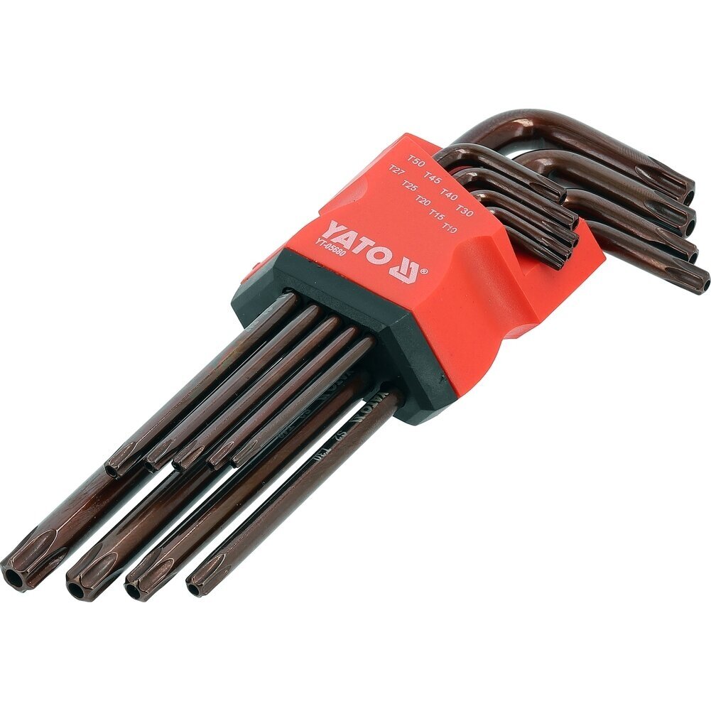 Veržliarakčių L tipo rinkinys S2 T-Star T10-50mm 9vnt YT-05680