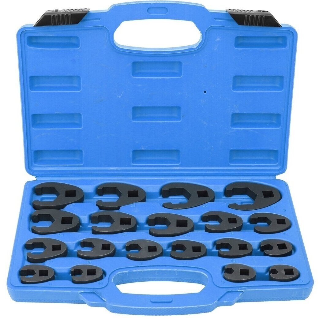 Veržliarakčių rinkinys su išpjova 3/8" + 1/2" 19vnt. (8-32mm) MHR10146