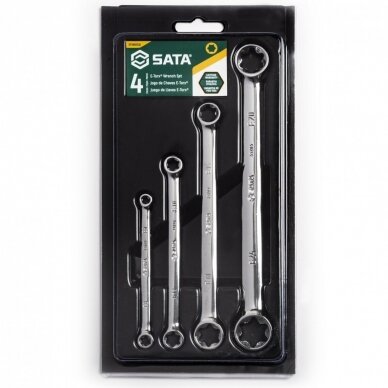 Veržliarakčių E-torx rinkinys 4vnt. (6-24) S09012