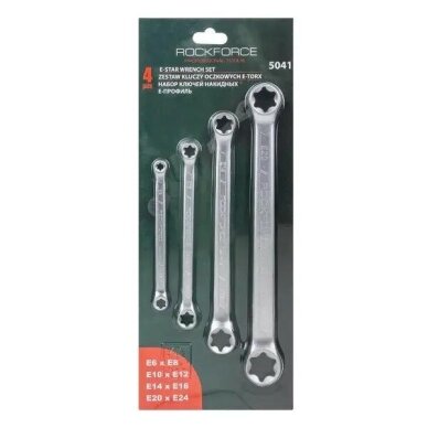 Veržliarakčių E-torx rinkinys 4vnt. (6-24) Veržliarakčių E-torx rinkinys 4vnt. (6-24)