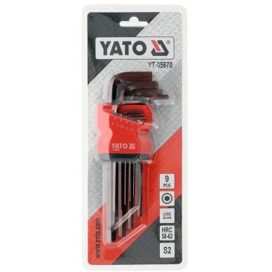 Veržliarakčių L tipo rinkinys S2 HEX 1.5-10mm 9vnt YT-05670 2 Veržliarakčių L tipo rinkinys S2 HEX 1.5-10mm 9vnt YT-05670 2
